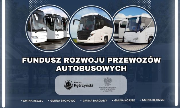 Rekordowe wsparcie dla komunikacji w powiecie kętrzyńskim: 1,569 mln zł na rozwój połączeń autobusowych